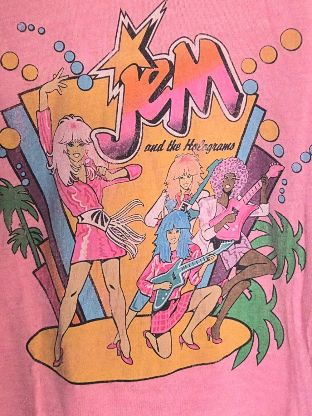 Junk Food Clothing Pink Jem and the Holograms Graphic Tee size medium